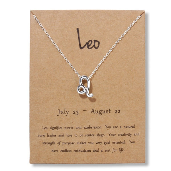 Zodiac Sign Pendant Necklace Leo Jewelry - by Goodies Realm