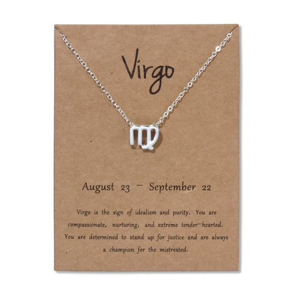 Zodiac Sign Pendant Necklace Virgo Jewelry - by Goodies Realm