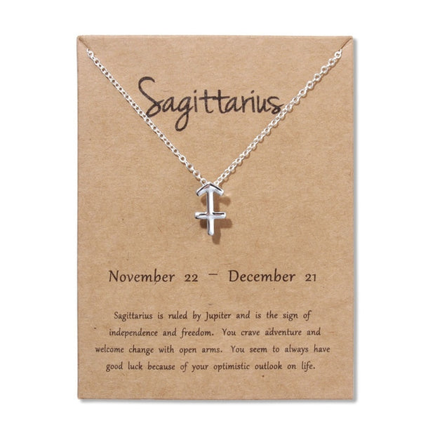 Zodiac Sign Pendant Necklace Sagittarius Jewelry - by Goodies Realm