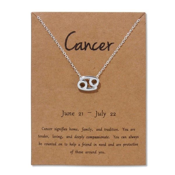 Zodiac Sign Pendant Necklace Cancer Jewelry - by Goodies Realm