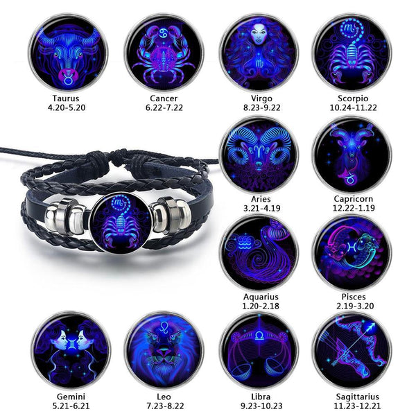 Zodiac Sign Charm Bracelet Jewelry - by Goodies Realm